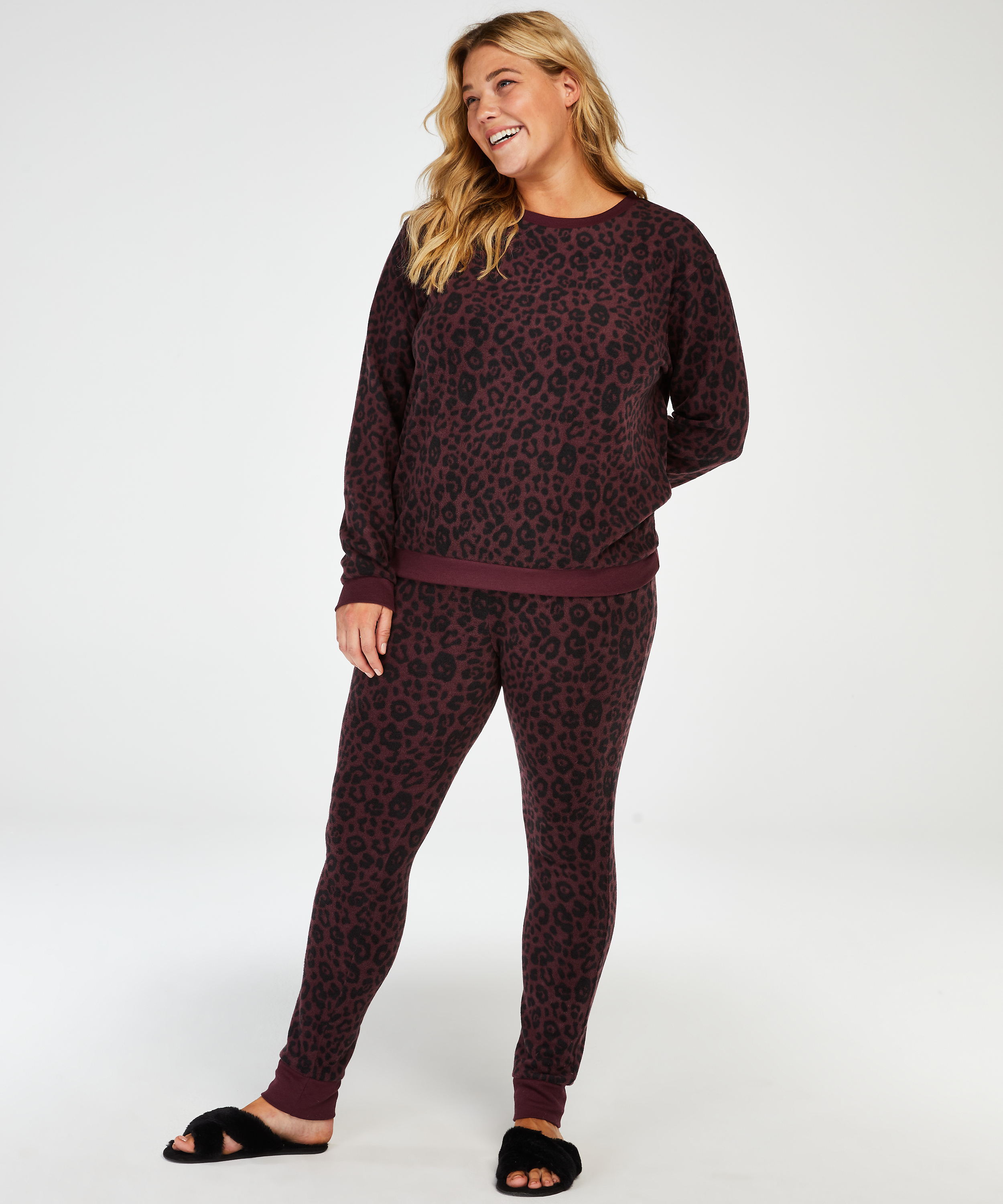 Micro Fleece Leggings, Czerwony, main