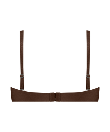 Usztywniany biustonosz z fiszbinami Jane bez ramiączek, Brązowy