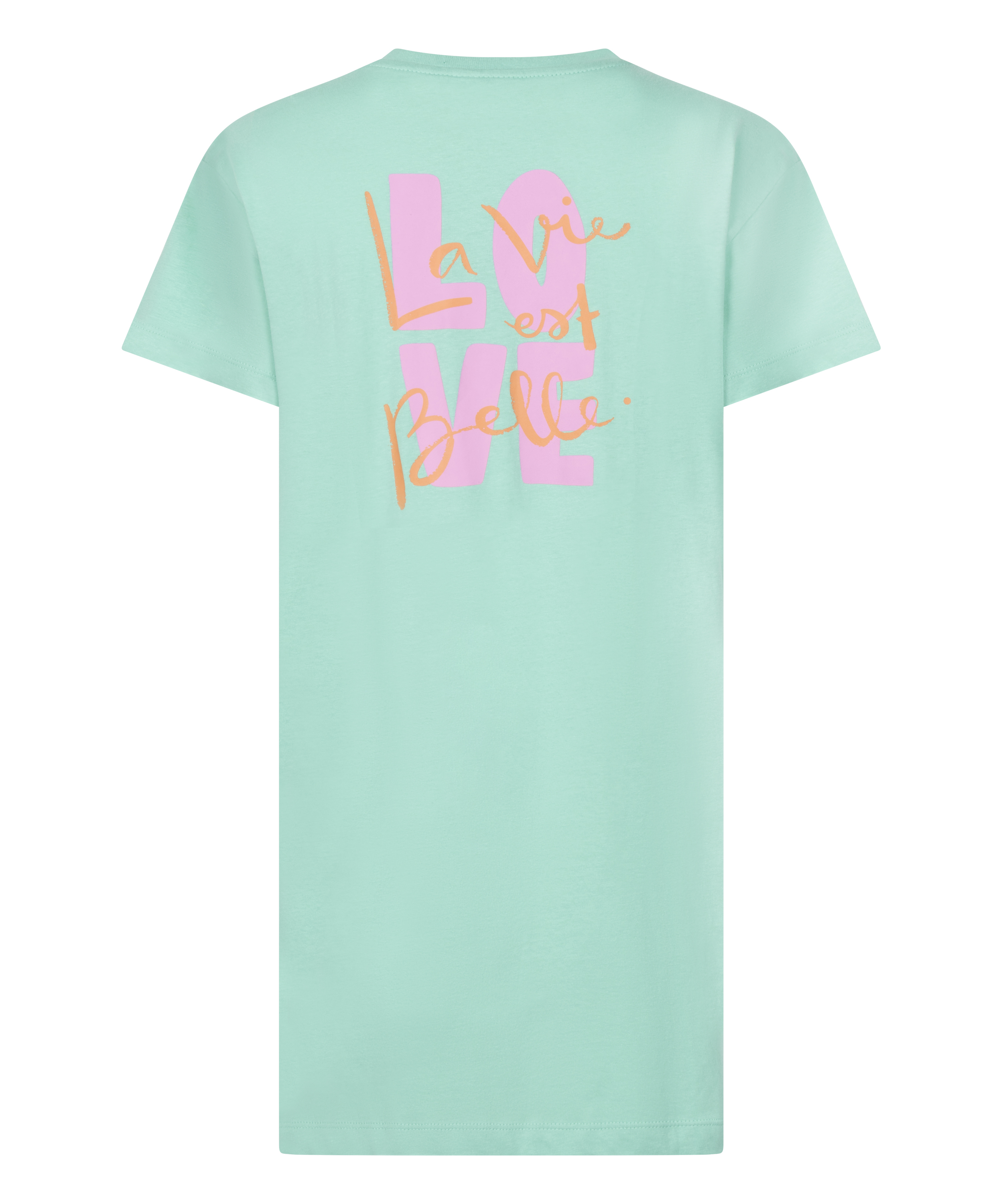 Koszula nocna z okrągłym dekoltem, Zielony, main