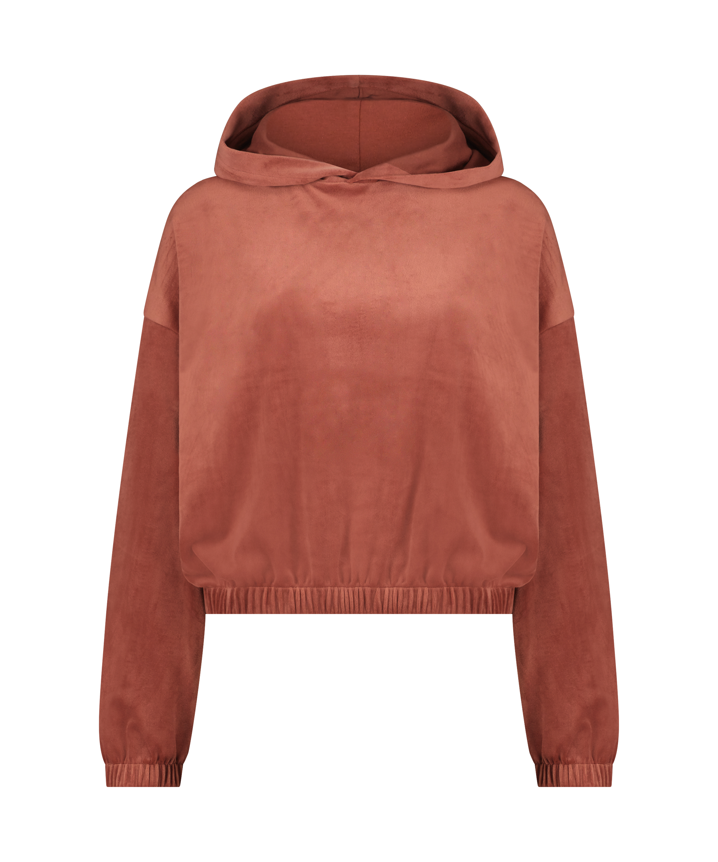 Welurowy top, Brązowy, main