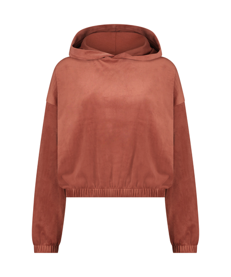 Welurowy top, Brązowy