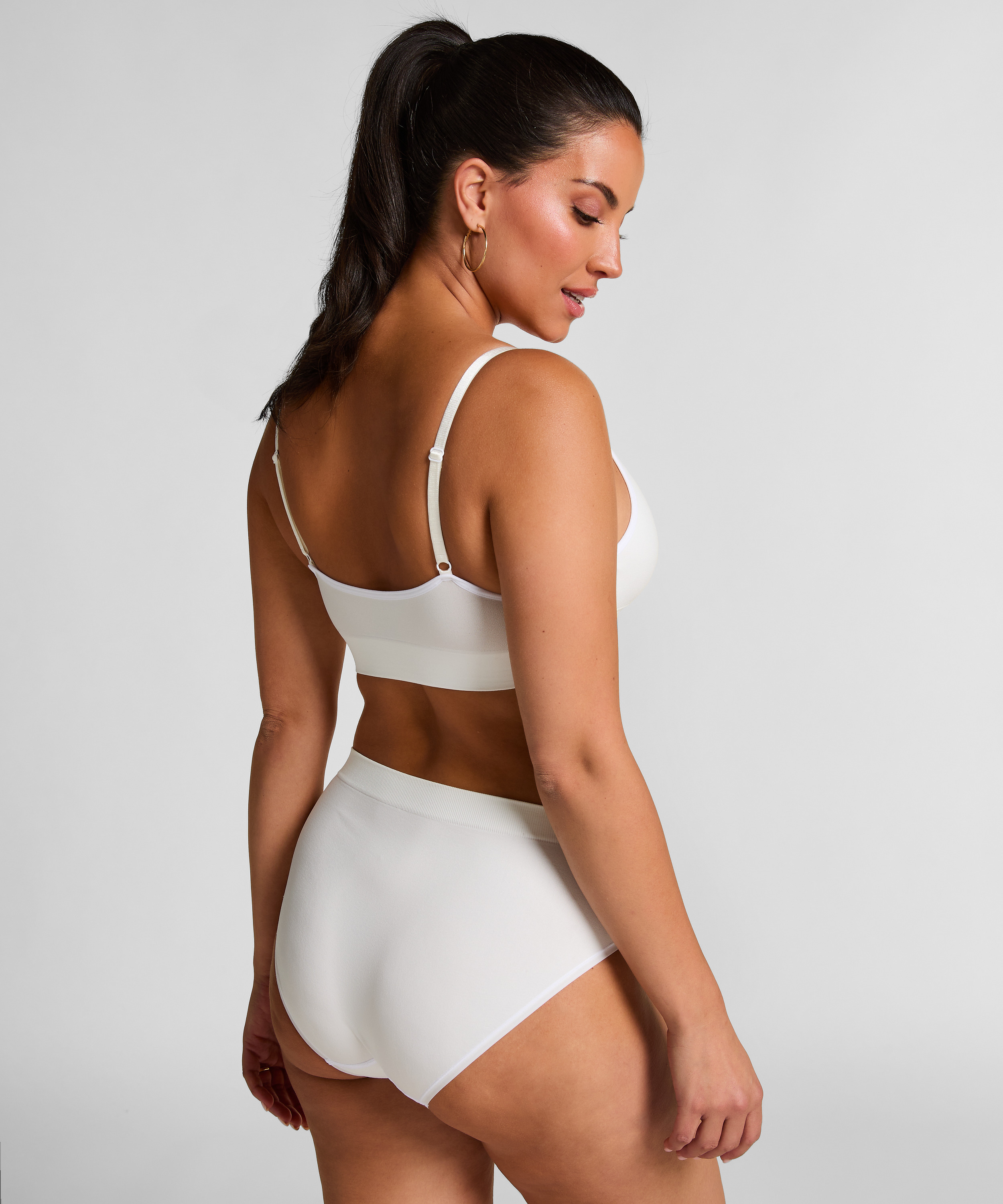 Tr&oacute;jkątny biustonosz bralette Dide, Biały, main