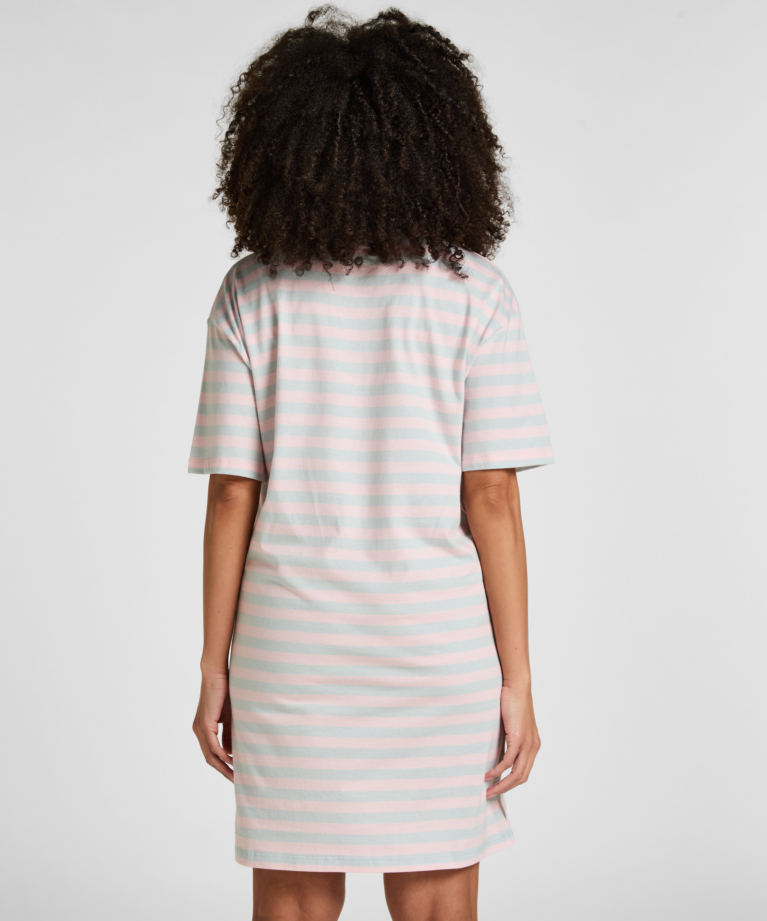 Koszula nocna z okrągłym dekoltem, Niebieski, main