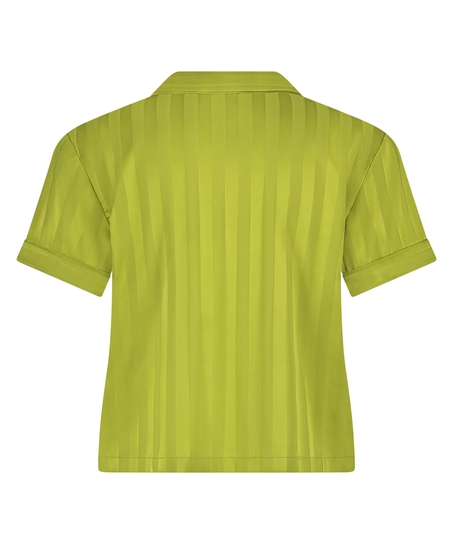 Satynowa narzutka Peppers z kr&oacute;tkim rękawem, Zielony