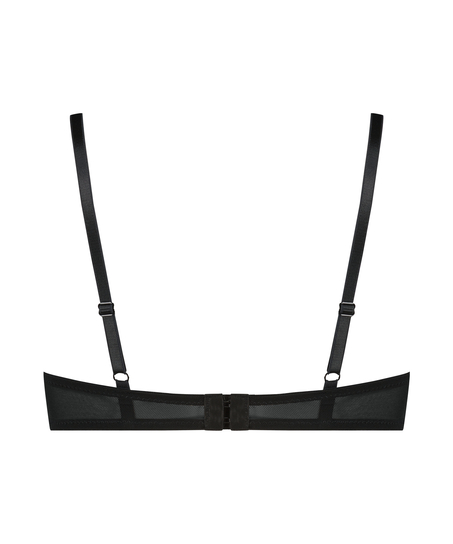 Usztywniany biustonosz push-up z fiszbinami Sia, Czarny