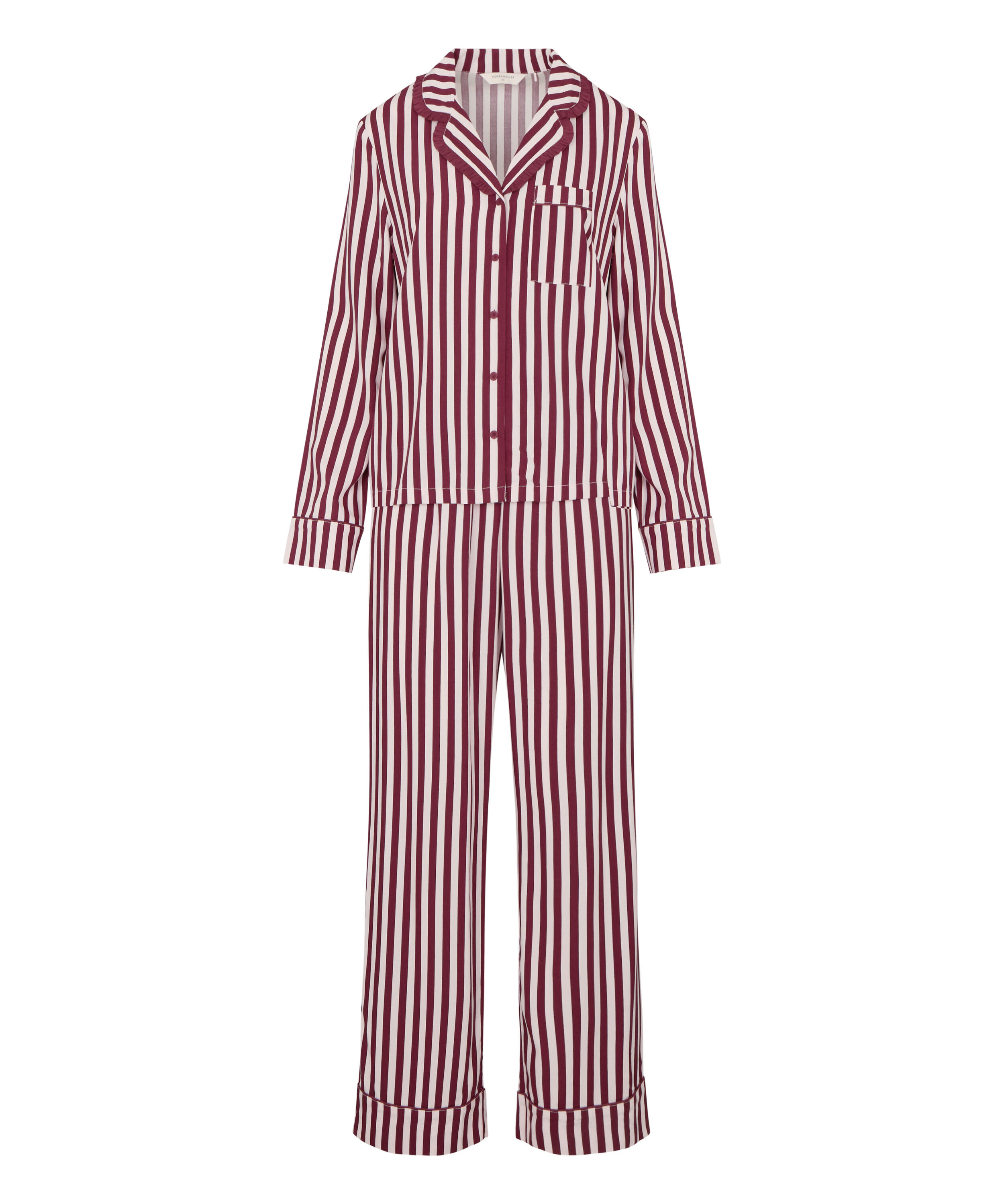 Pyjama Set Poplin Ruffle, R&oacute;żowy