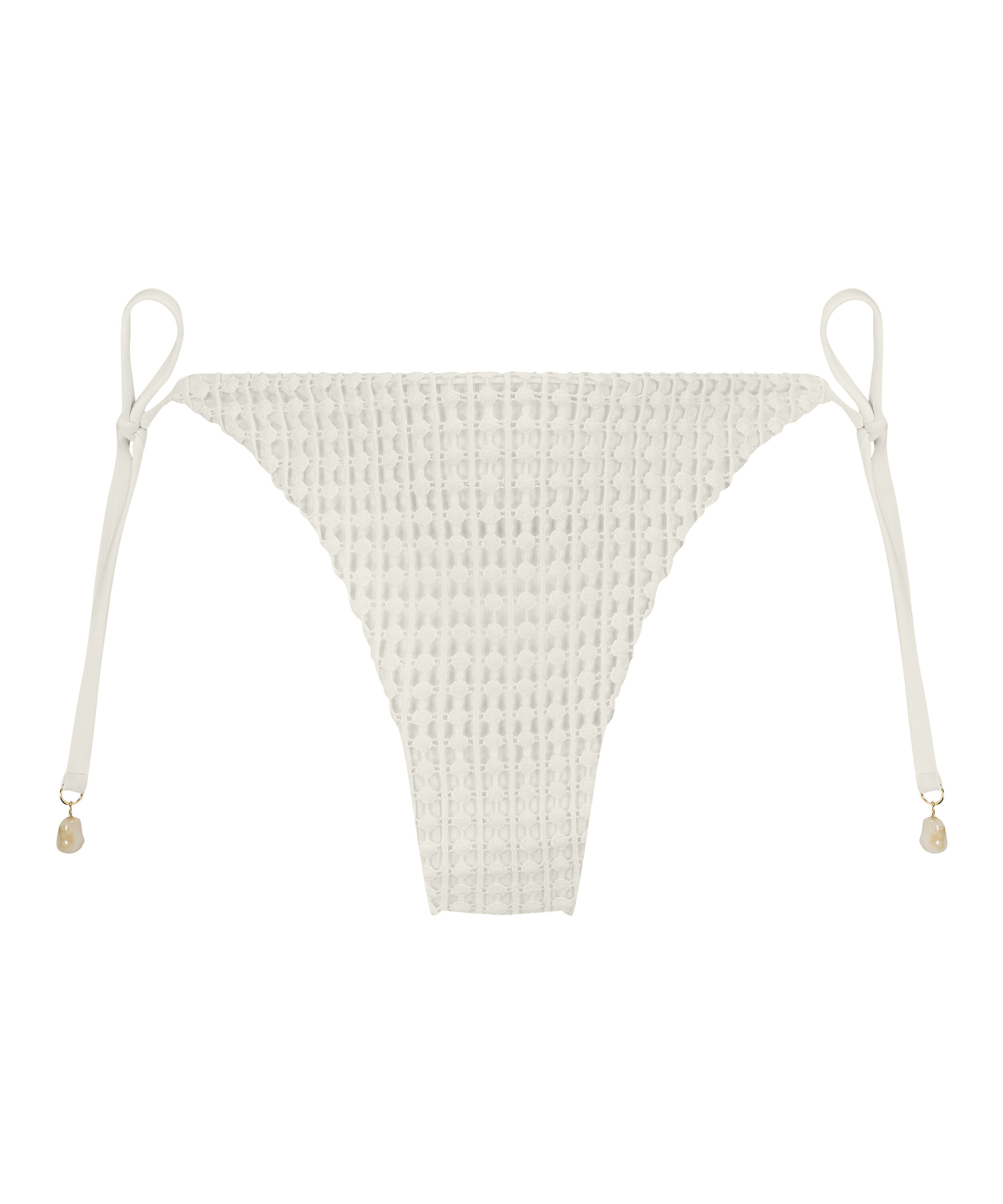 Majtki Bikini Cheeky Tanga Maui Crochet, Biały