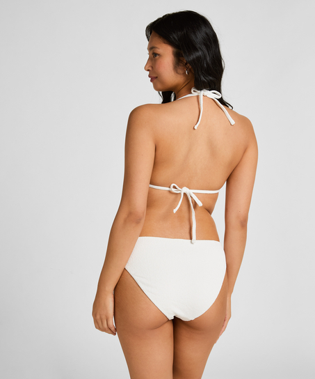 Tr&oacute;jkątny Top Bikini Crinkle, Biały