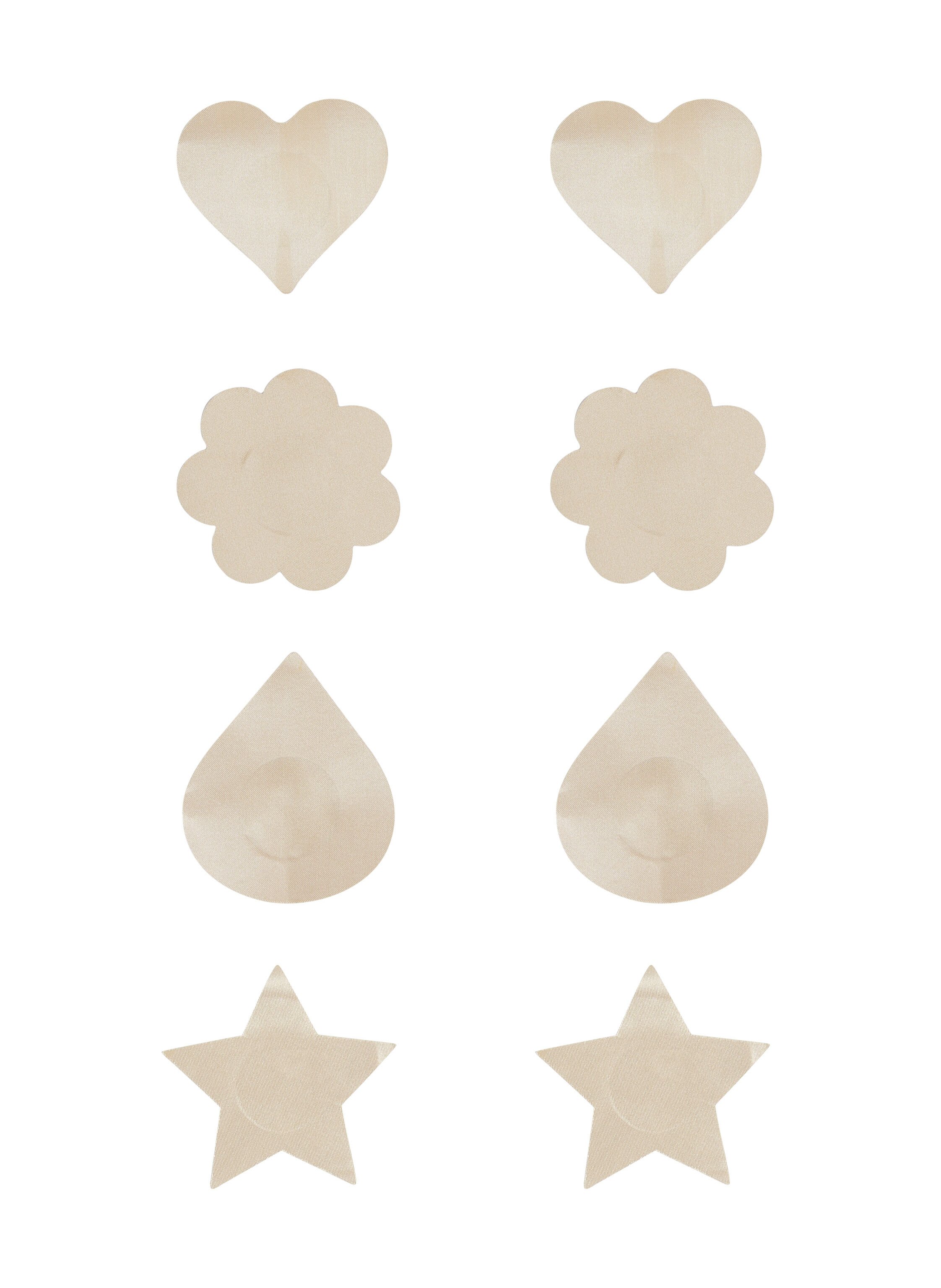 Zestaw 4 par Nakładki na sutki, Beżowy