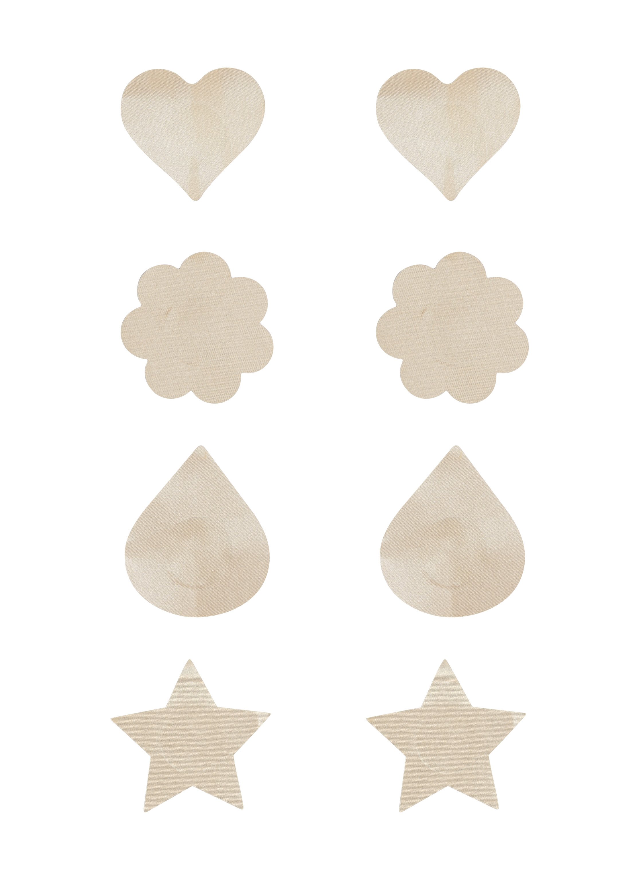 Zestaw 4 par Nakładki na sutki, Beżowy, main