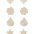 Zestaw 4 par Nakładki na sutki, Beżowy
