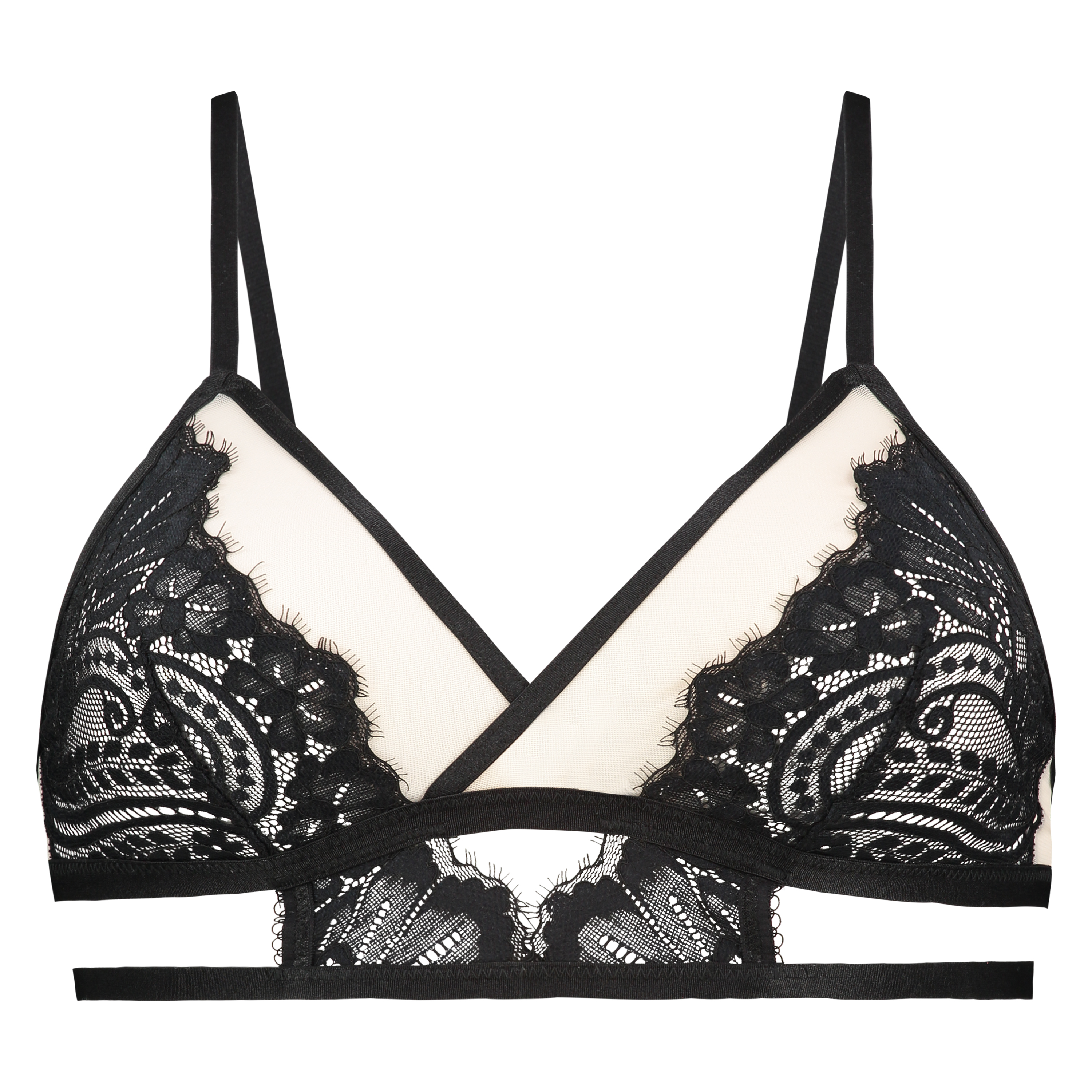 Bella Triangle Bralette, Czarny, main