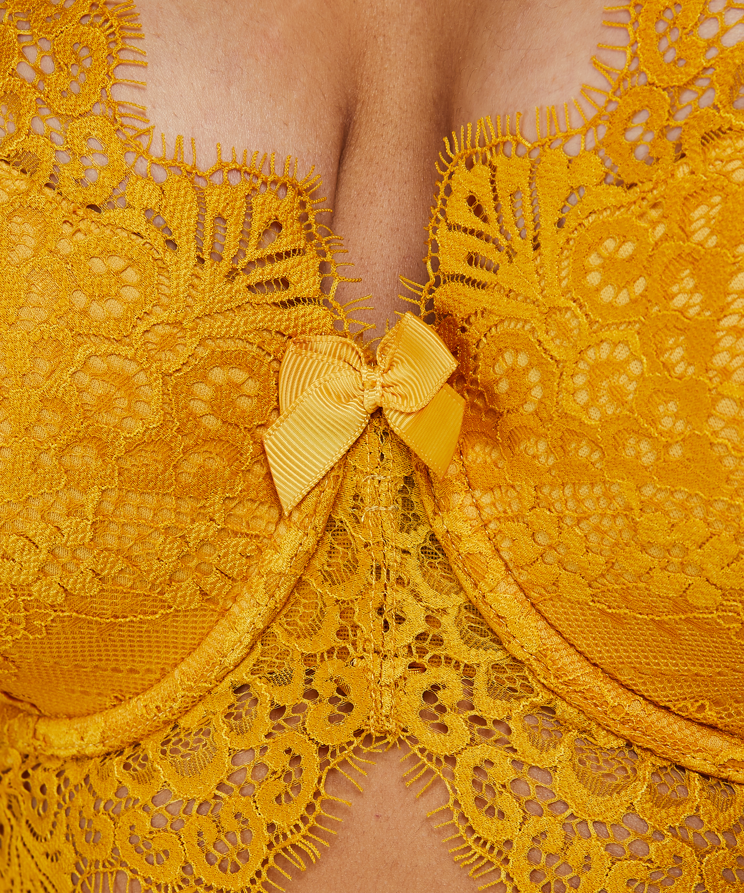 Usztywniany biustonosz typu longline z fiszbinami Marliee, Ż&oacute;łty, main