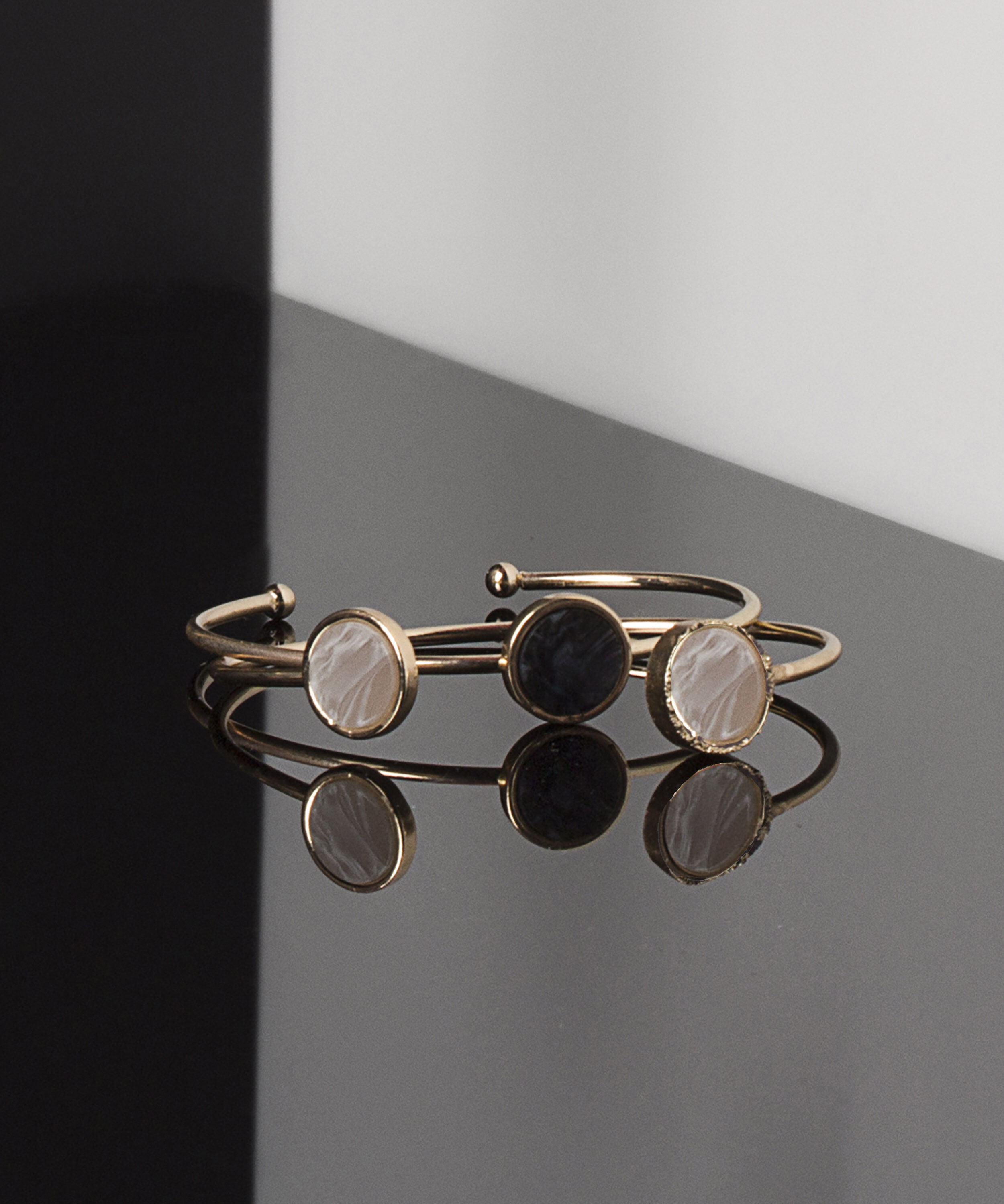 Stone Bracelet Set, Ż&oacute;łty