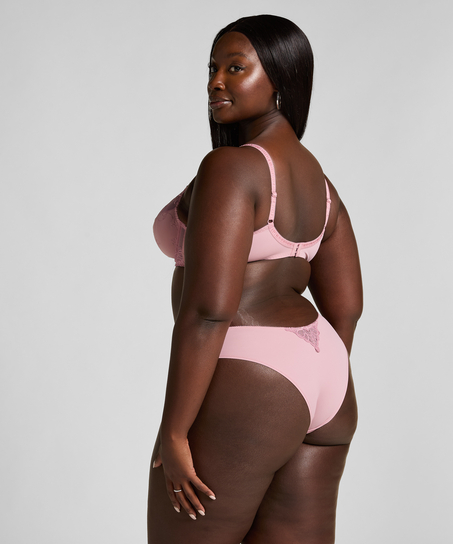 Biustonosz nieusztywniany z fiszbinami Diva, R&oacute;żowy