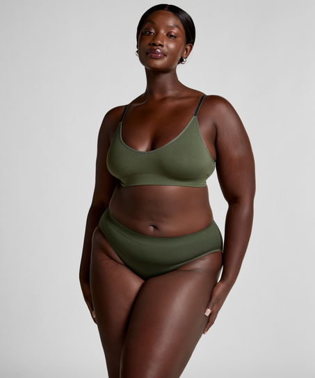 Tr&oacute;jkątny biustonosz bralette Dide, Zielony