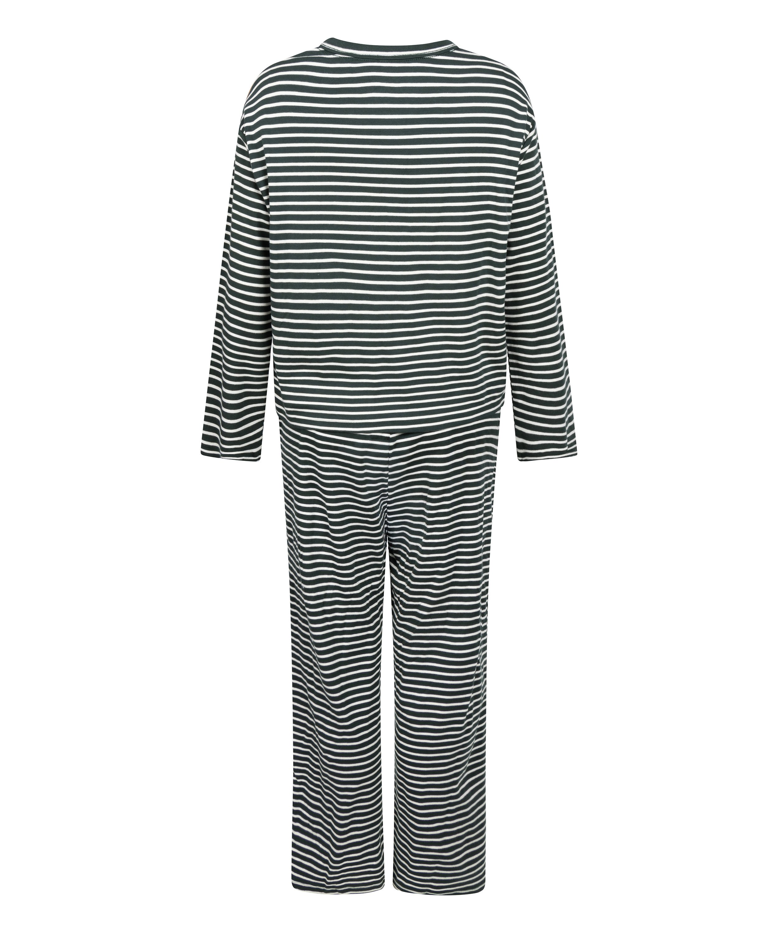 Zestaw piżamowy z bawełny dżersejowej, Zielony, main