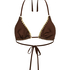 Tr&oacute;jkątna szydełkowa g&oacute;ra od bikini, Brązowy