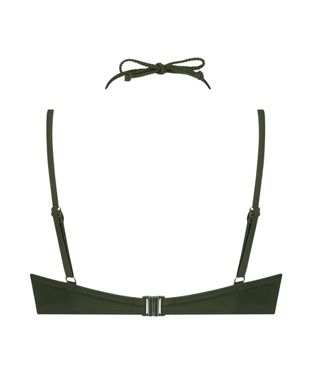 Usztywniona g&oacute;ra od bikini z fiszbinami Luxe, Zielony