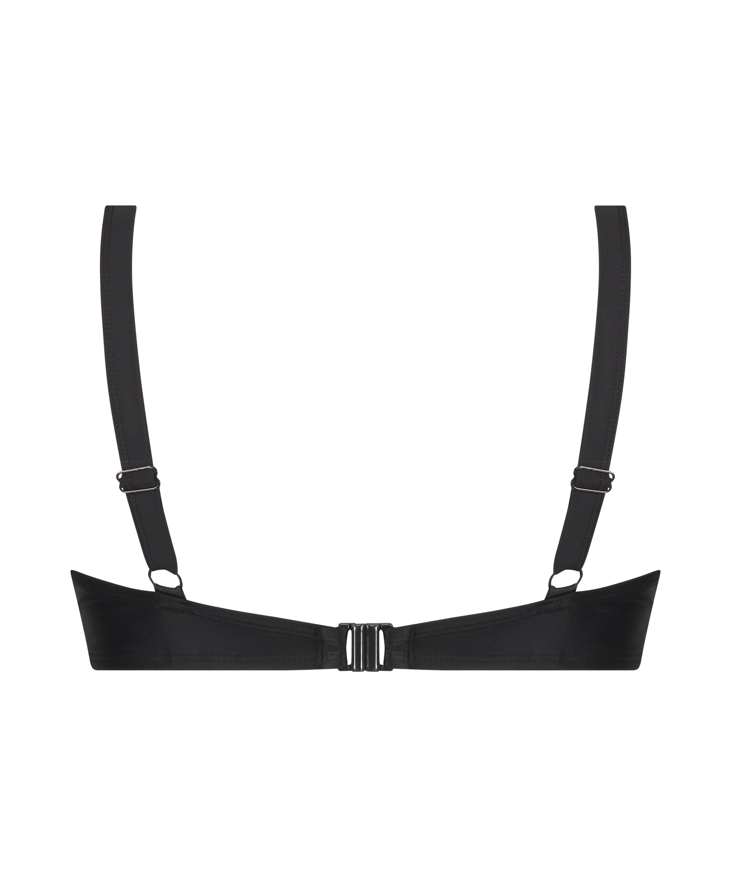 Nieusztywniona góra od bikini z fiszbinami Luxe, Czarny, main