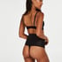 Sculpting scallop high waisted thong - Level 3, Czarny