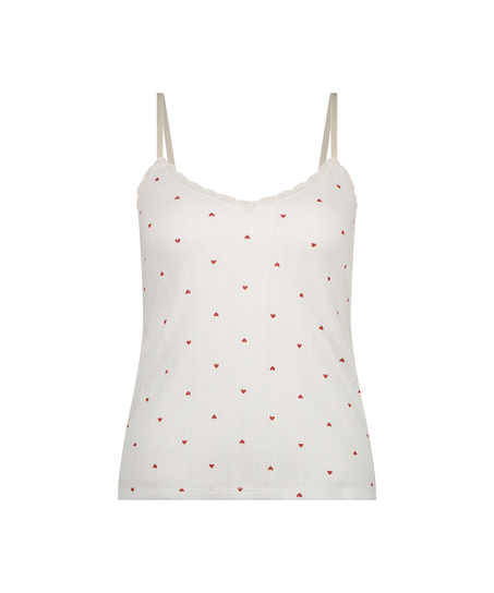 Cami lace top, Biały