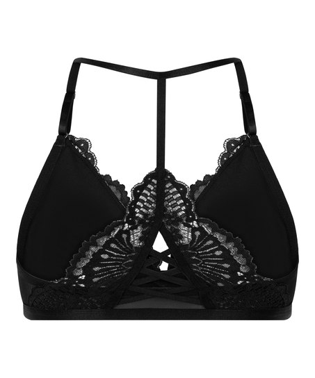 Tr&oacute;jkątny biustonosz bralette Whitney, Czarny