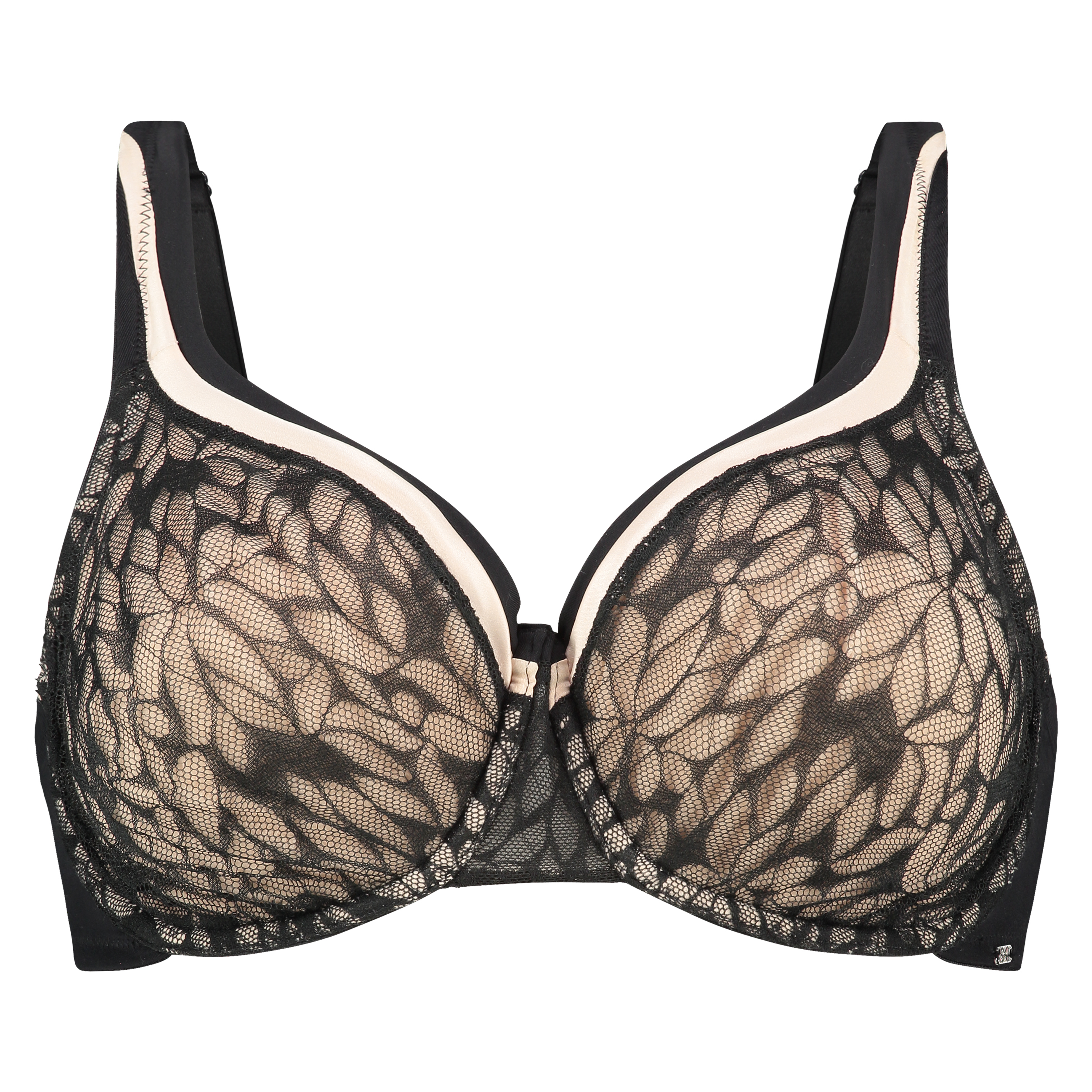 Leslie non-padded underwired bra, Czarny, main