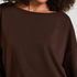 Boatneck Sweater Audrey, Brązowy