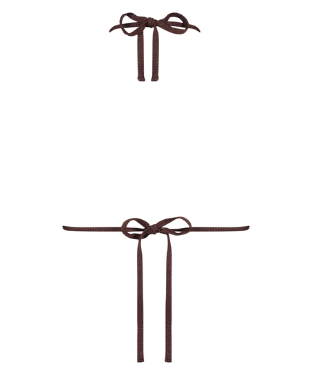 Trójkątna góra od bikini Scallop Lurex, Brązowy