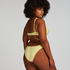 Majtki Bikini Wysoko Krojona Scallop, Ż&oacute;łty