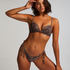 Top bikini typu push-up Cannes, Brązowy