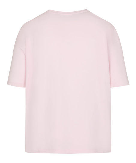 T-shirt z Nadrukiem, R&oacute;żowy