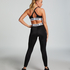 Biustonosz sportowy HKMX The Crop Logo Level 1, Czarny