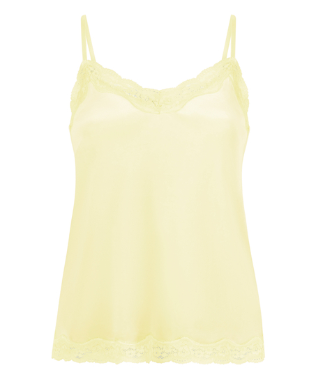 Top z aksamitnej koronki, Ż&oacute;łty