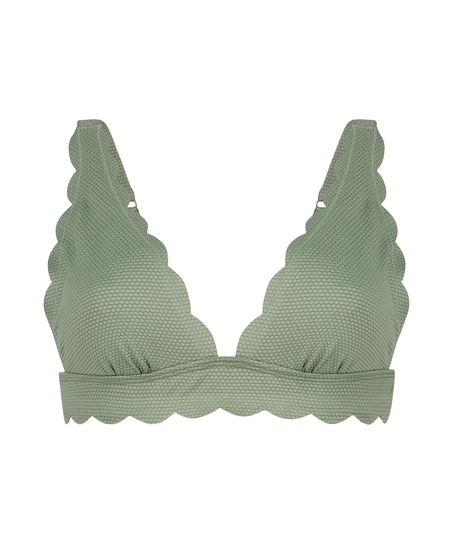 G&oacute;ra od bikini typu tr&oacute;jkąt Scallop, Zielony