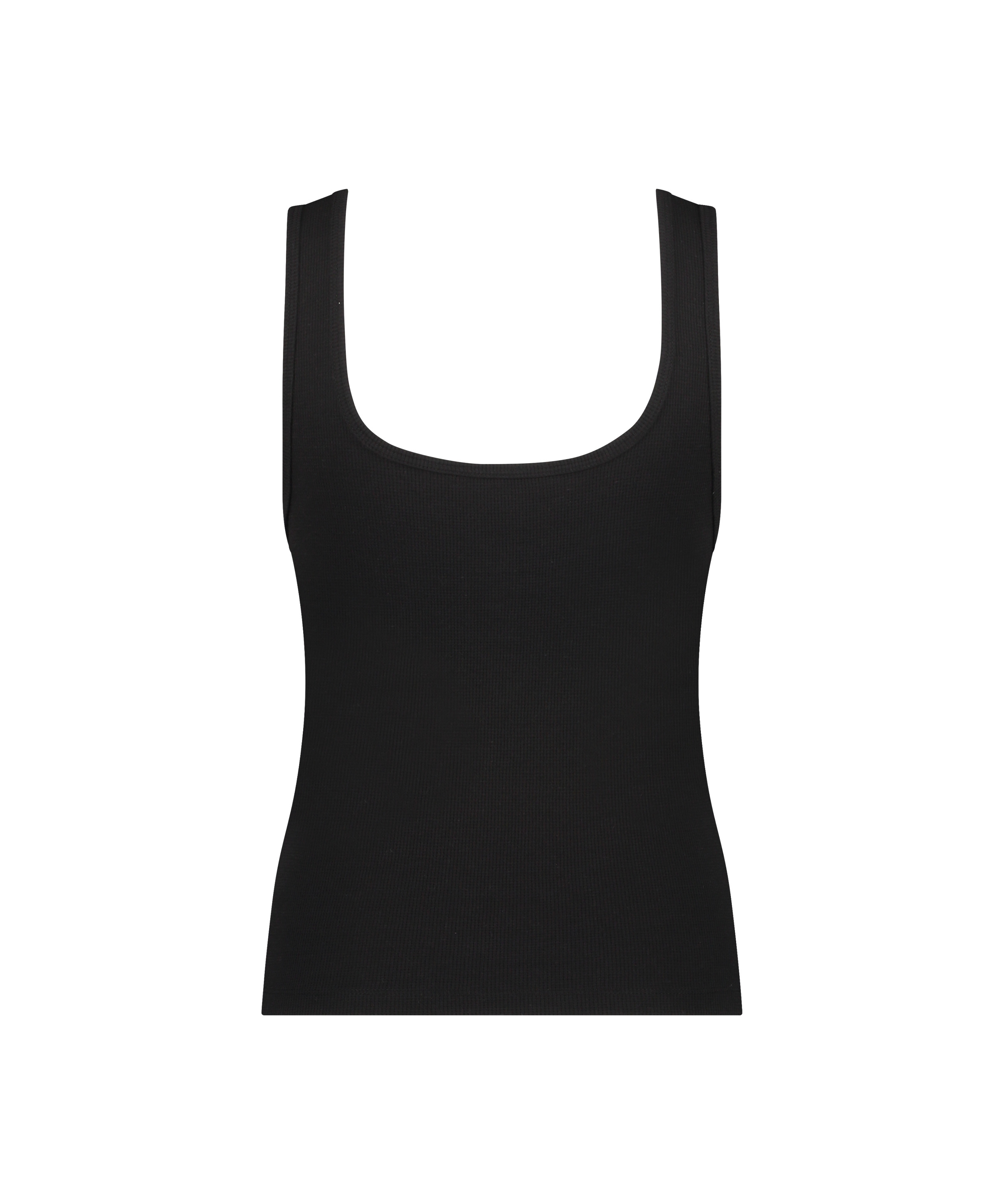 Top z kr&oacute;tkimi rękawami gofrowany, Czarny, main