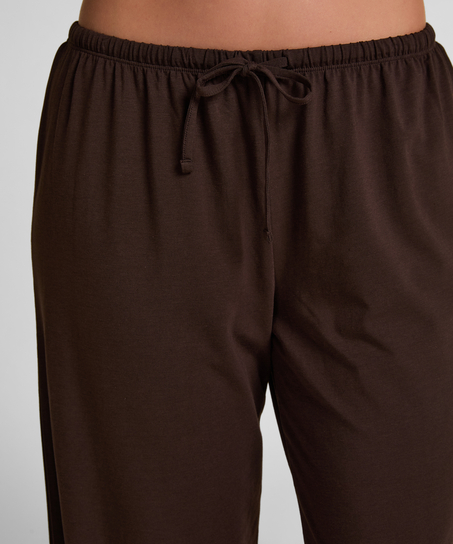 Spodnie Piżamowe Loose, Brązowy