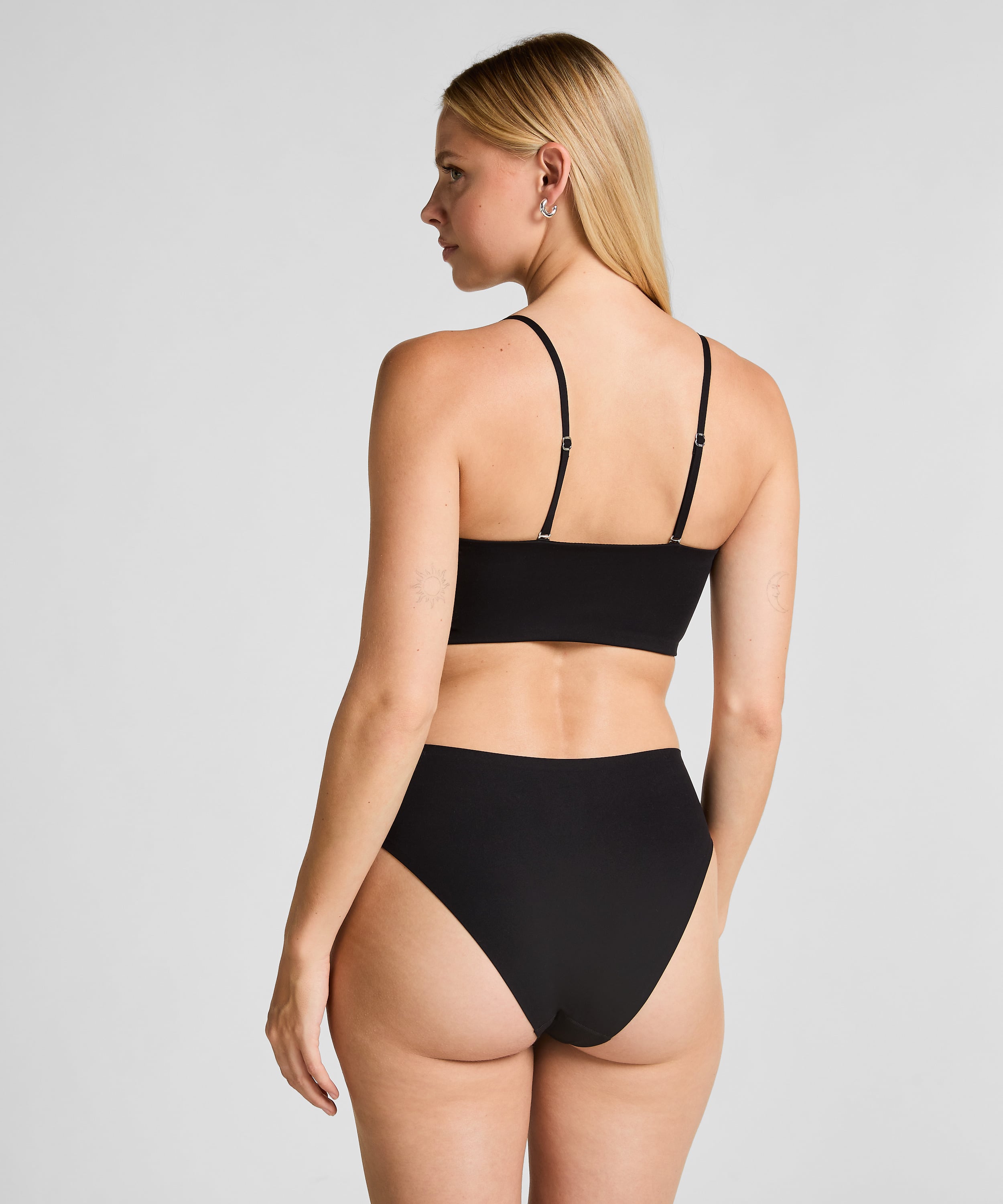 Bandeau Bralette Smooth, Czarny, main