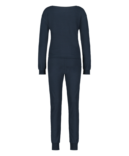 Piżama Waffle, Niebieski