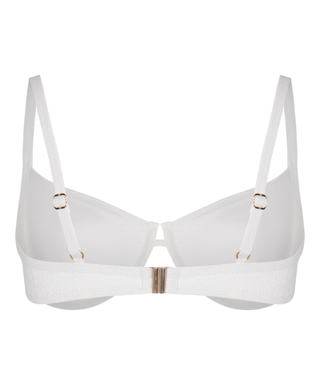 Biustonosz Bikini z Fiszbinami i Wkładkami Aruba, Biały