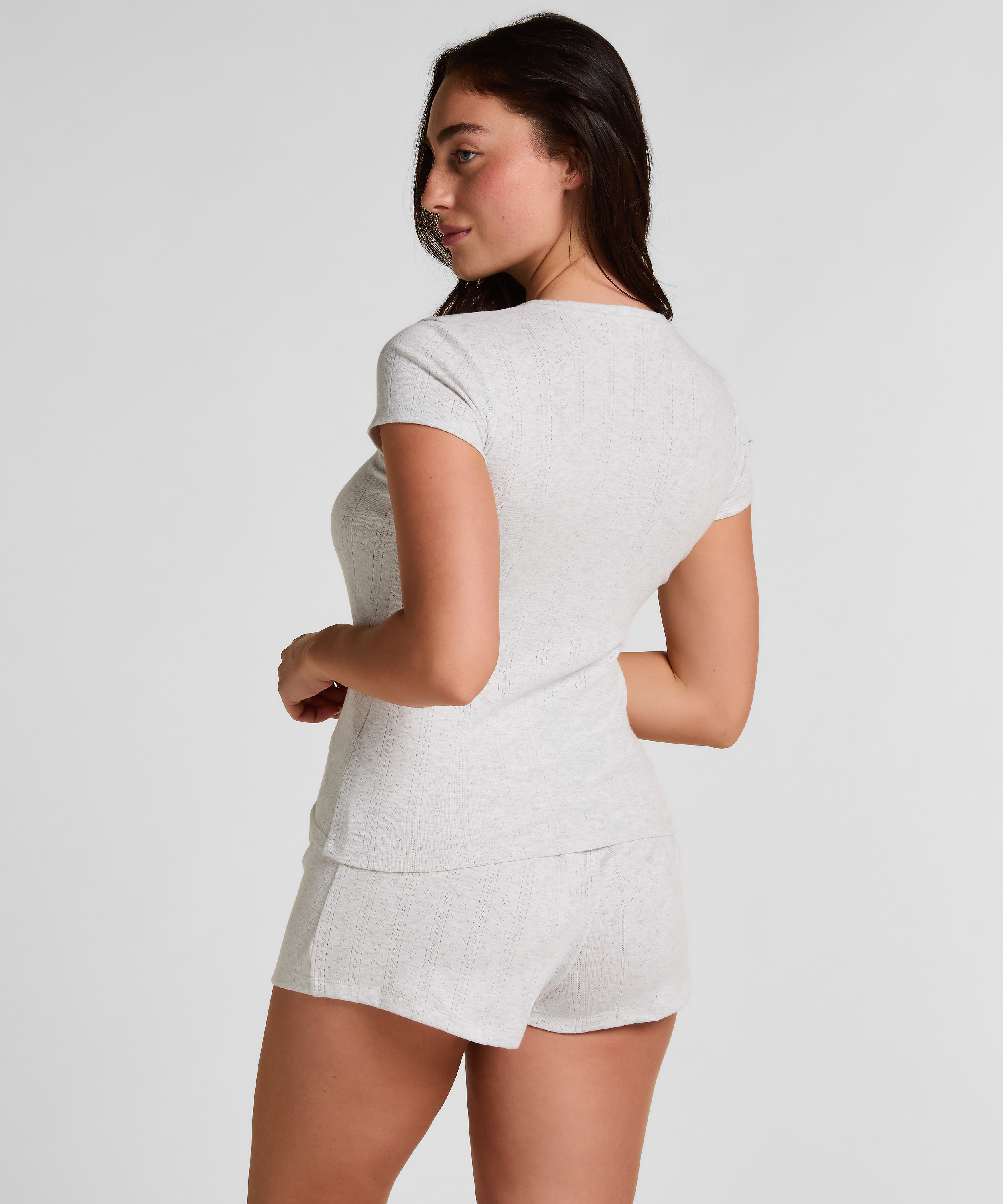 Szorty Pointelle, Szary, main