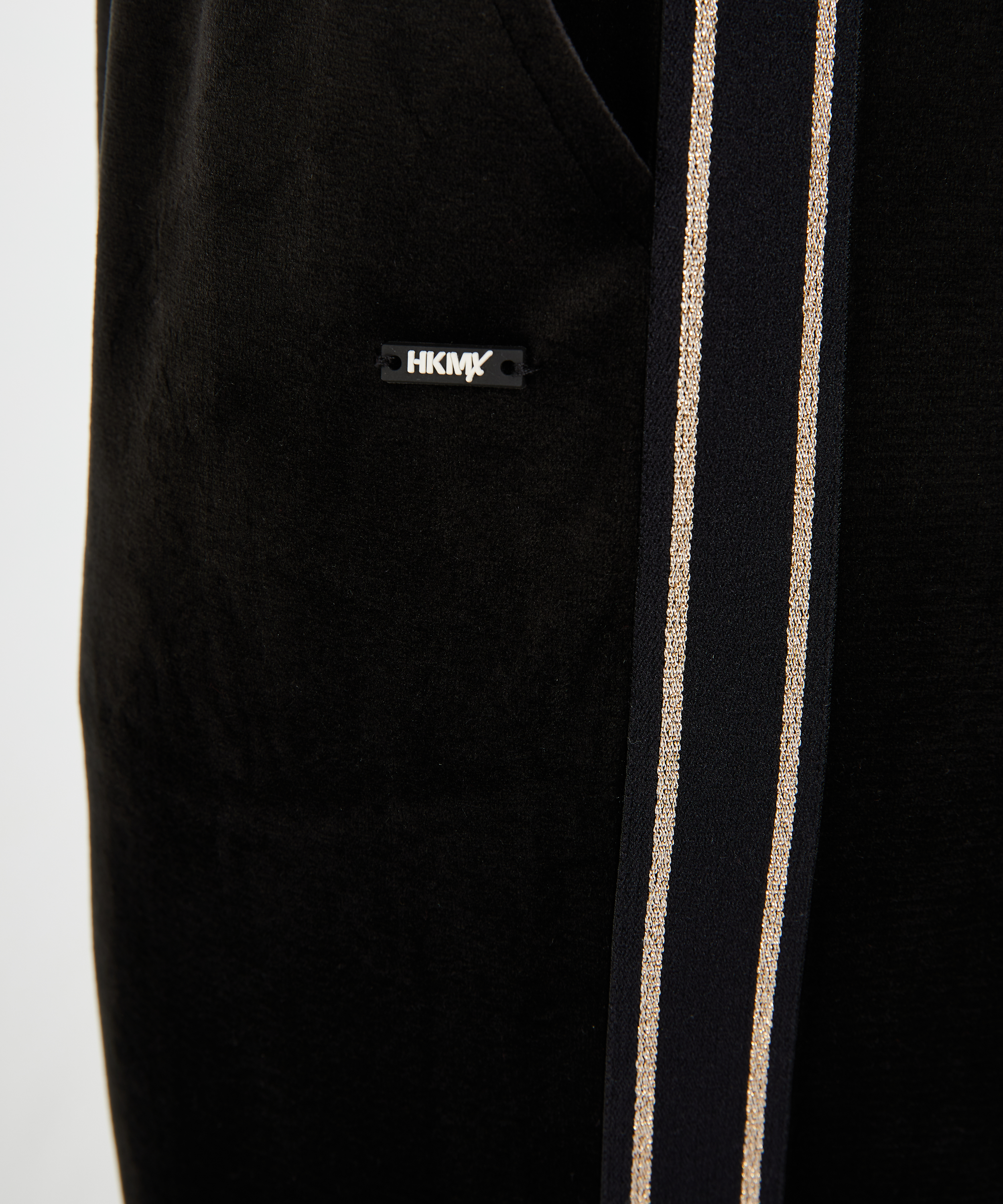 Welurowa spodnie sportowe HKMX, Czarny, main