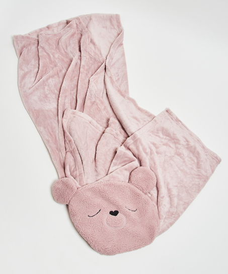 Cosy Bear Throw, Fioletowy