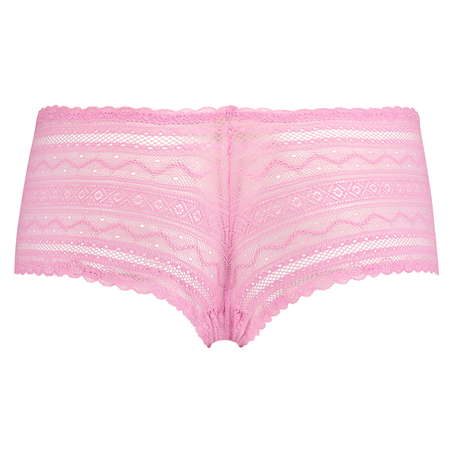 Geo Lace Boxer, Różowy