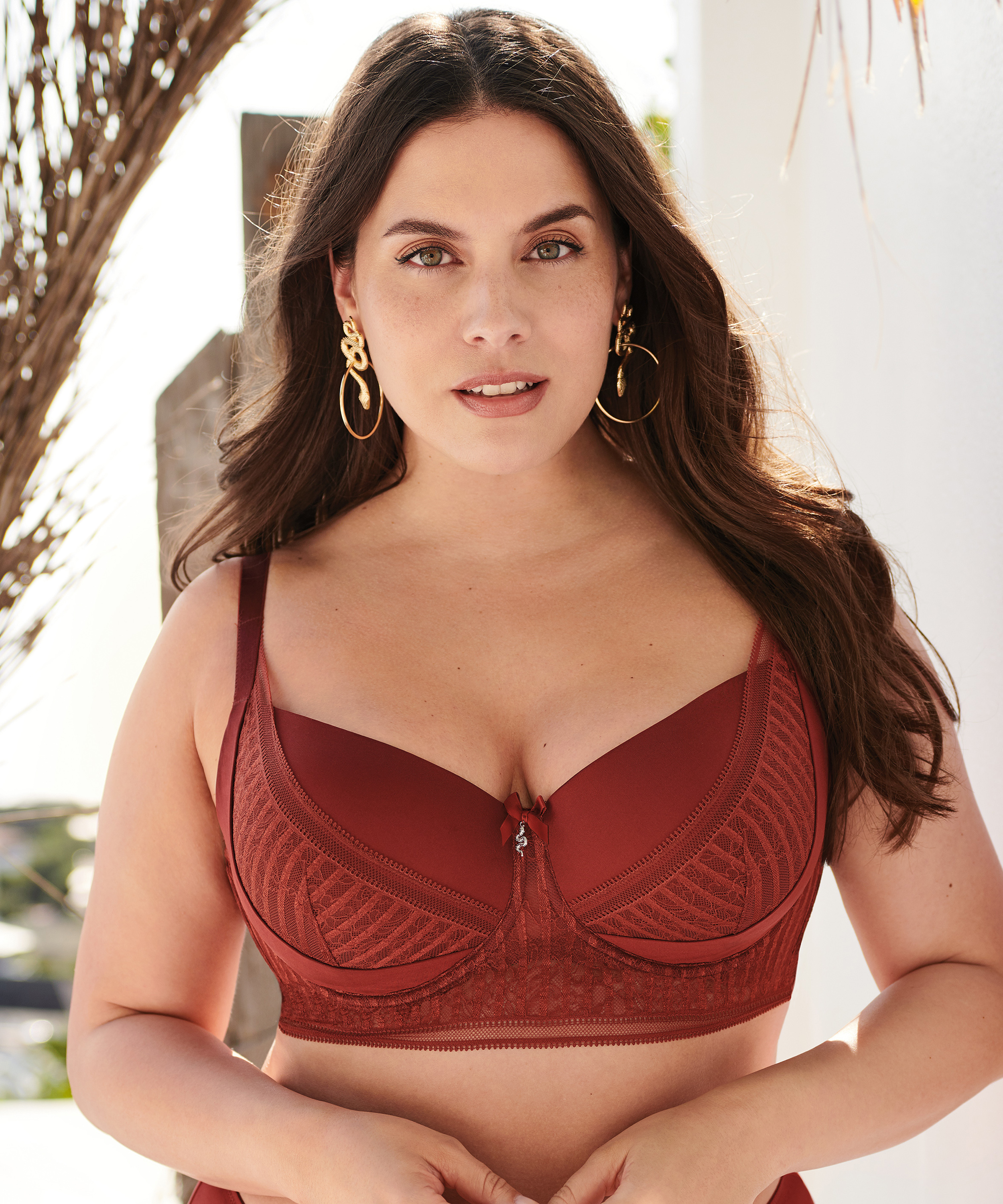 Padded Longline Underwired Bra Winnie I AM, Czerwony, main