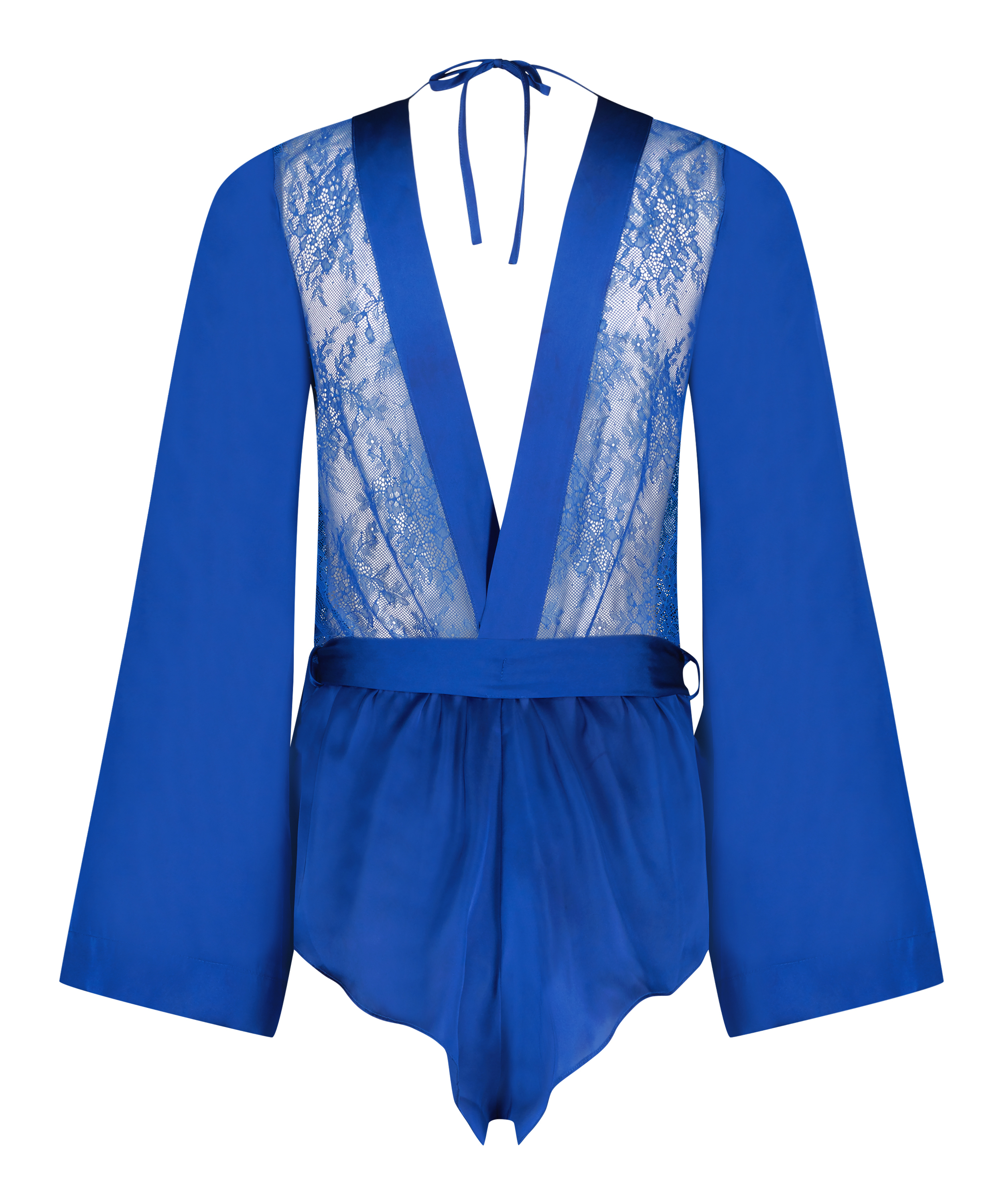 Satin Playsuit Rylie, Niebieski, main