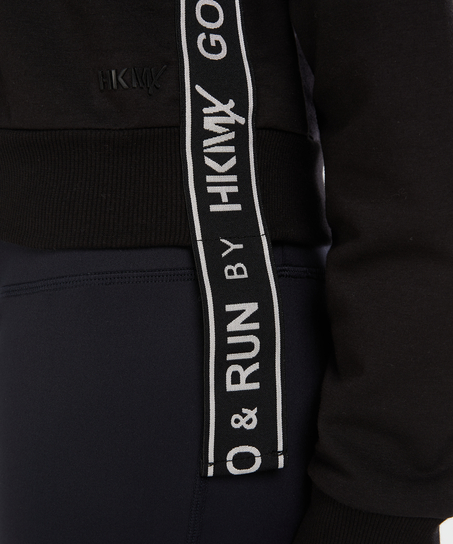 HKMX cropped sweater, Czarny