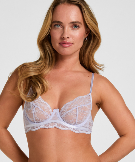 Nieusztywniany biustonosz z fiszbinami Isabelle, Fioletowy