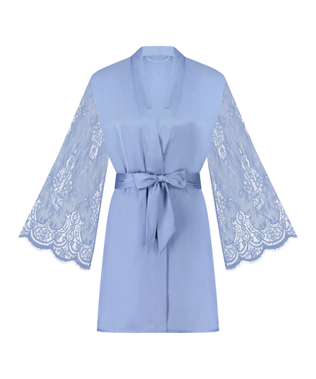 Satynowe kimono, Niebieski